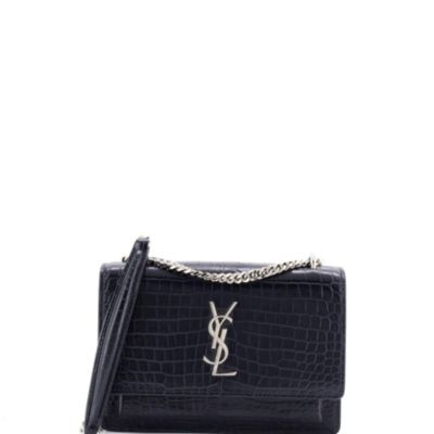Sunset Chain Wallet Embossed Leather
