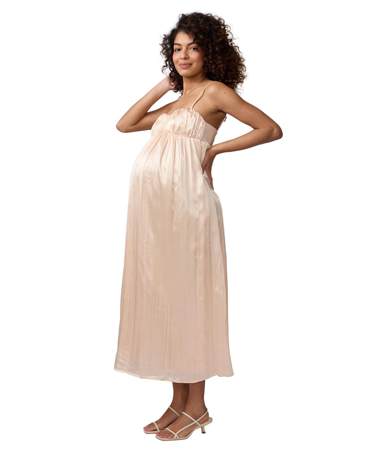 Ingrid + Isabel Maternity Ingrid + Isabel Solid Satin Maxi view 2 — MAYCSS fashion products