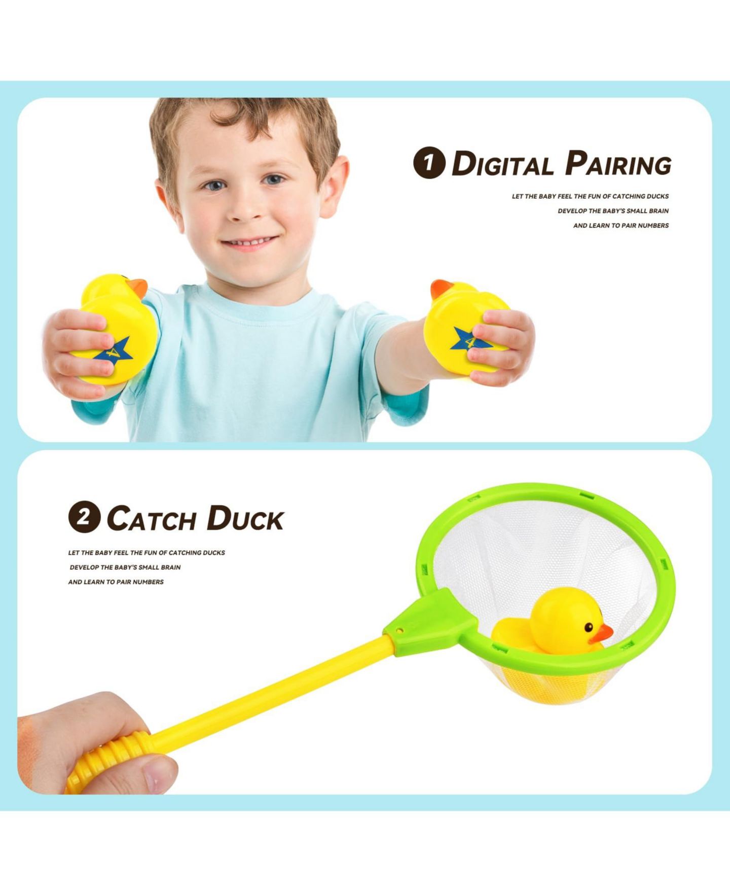 Детские игрушки GNUADZ Duck Matching Game Pool Toy Set, цвет: Синий — фото 3