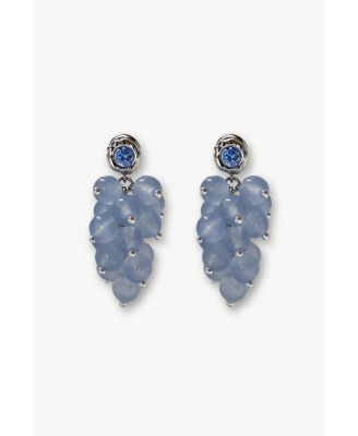 Isla Cascade Cluster Aquamarine Bead Drop Earrings