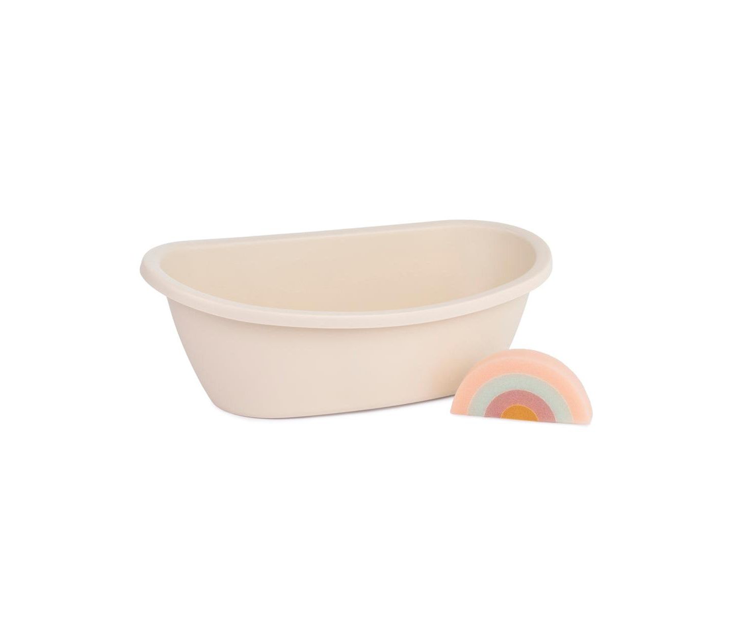 Детские игрушки MINILAND Rainbow-Sponge 2-Piece Bathtub Set for Dolls Up To 15 3/4", Ages 3+, цвет: Light Skin — фото 1