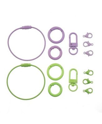Super Cute Orange and Yellow Metal Wire Keychains Findings Kit
