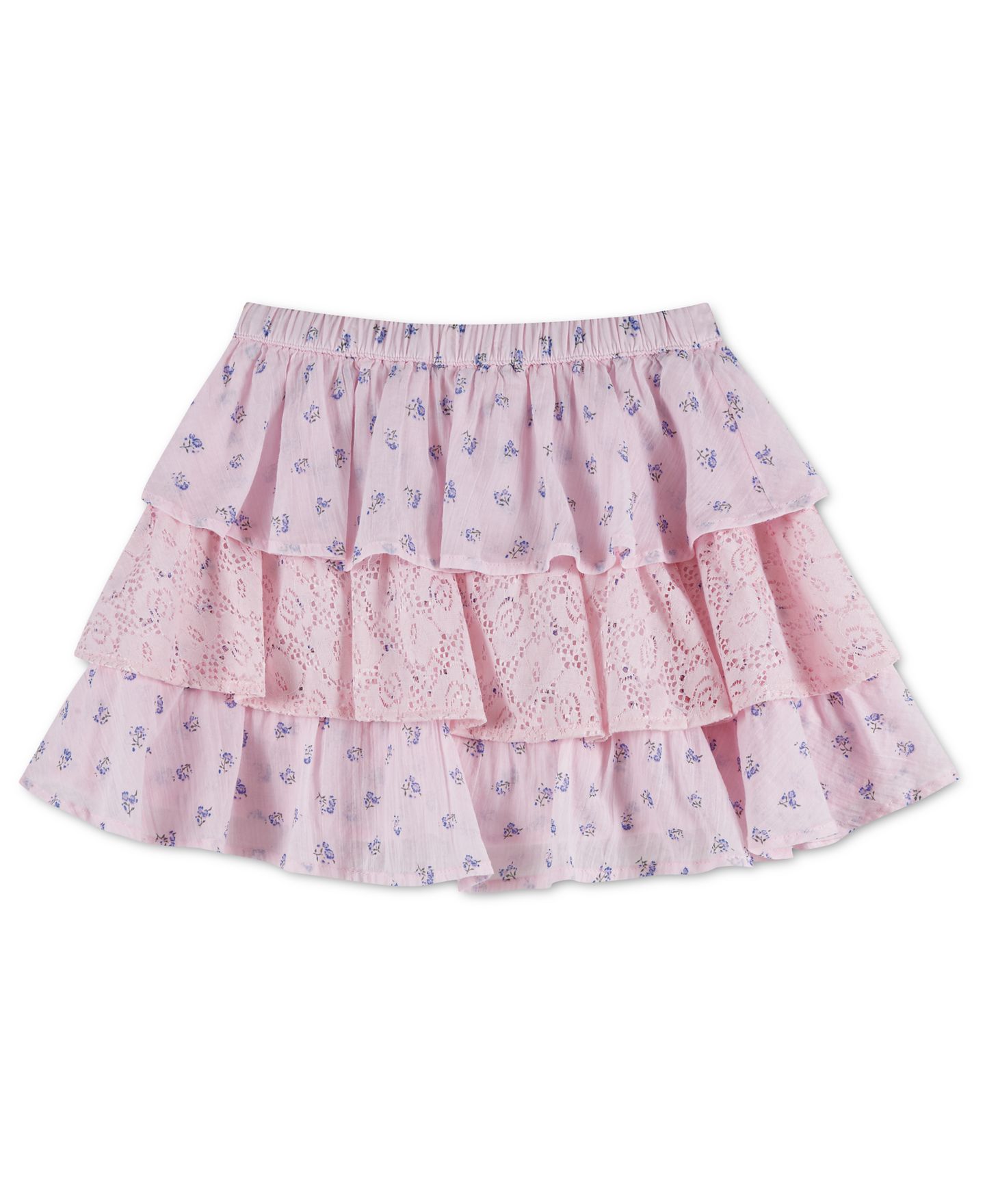 Детская ярусная мини-юбка-шорты abercrombie kids, 5-16, цвет: Розовый — фото 2