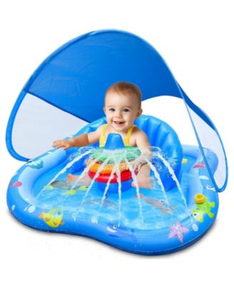 Play Mat Sprinkler Inflatable Pool Float Rings Backyard Water Toys