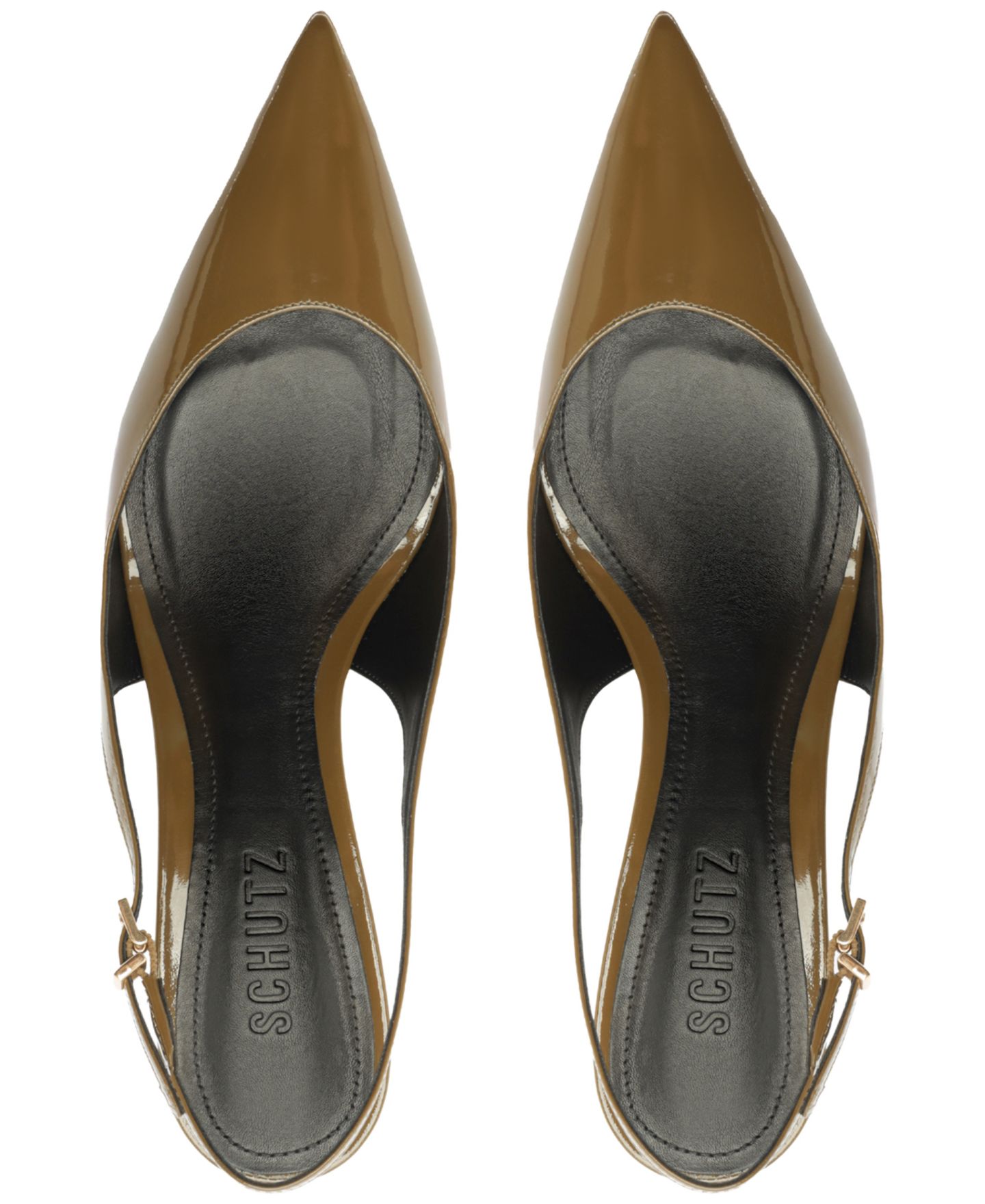 Женские туфли Schutz Paola Mid Slingback, цвет: Оливковый — фото 12