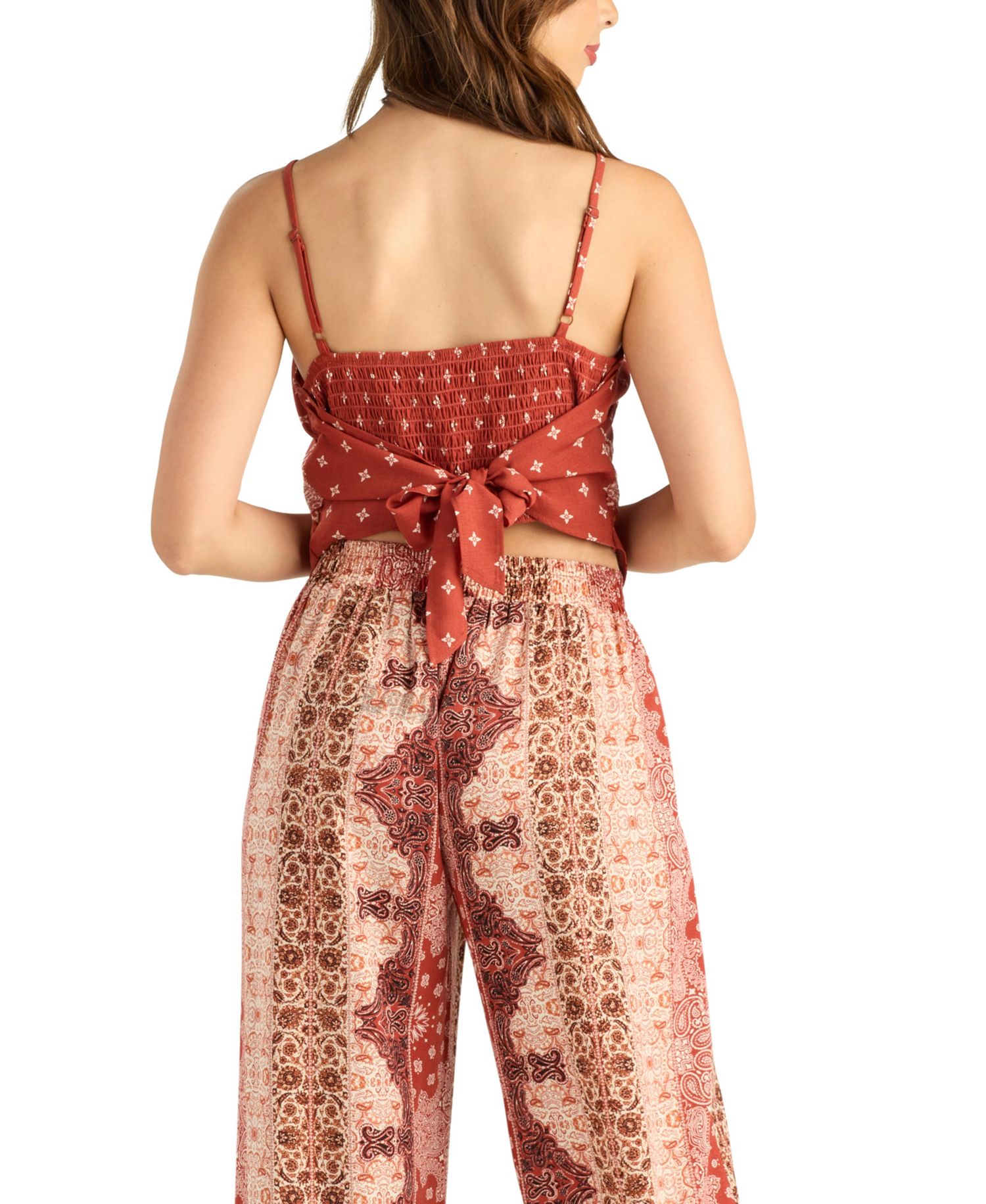 Women's Printed Square-Neck Cami Top