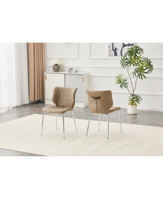 Leather Dining Chairs Set of 2
