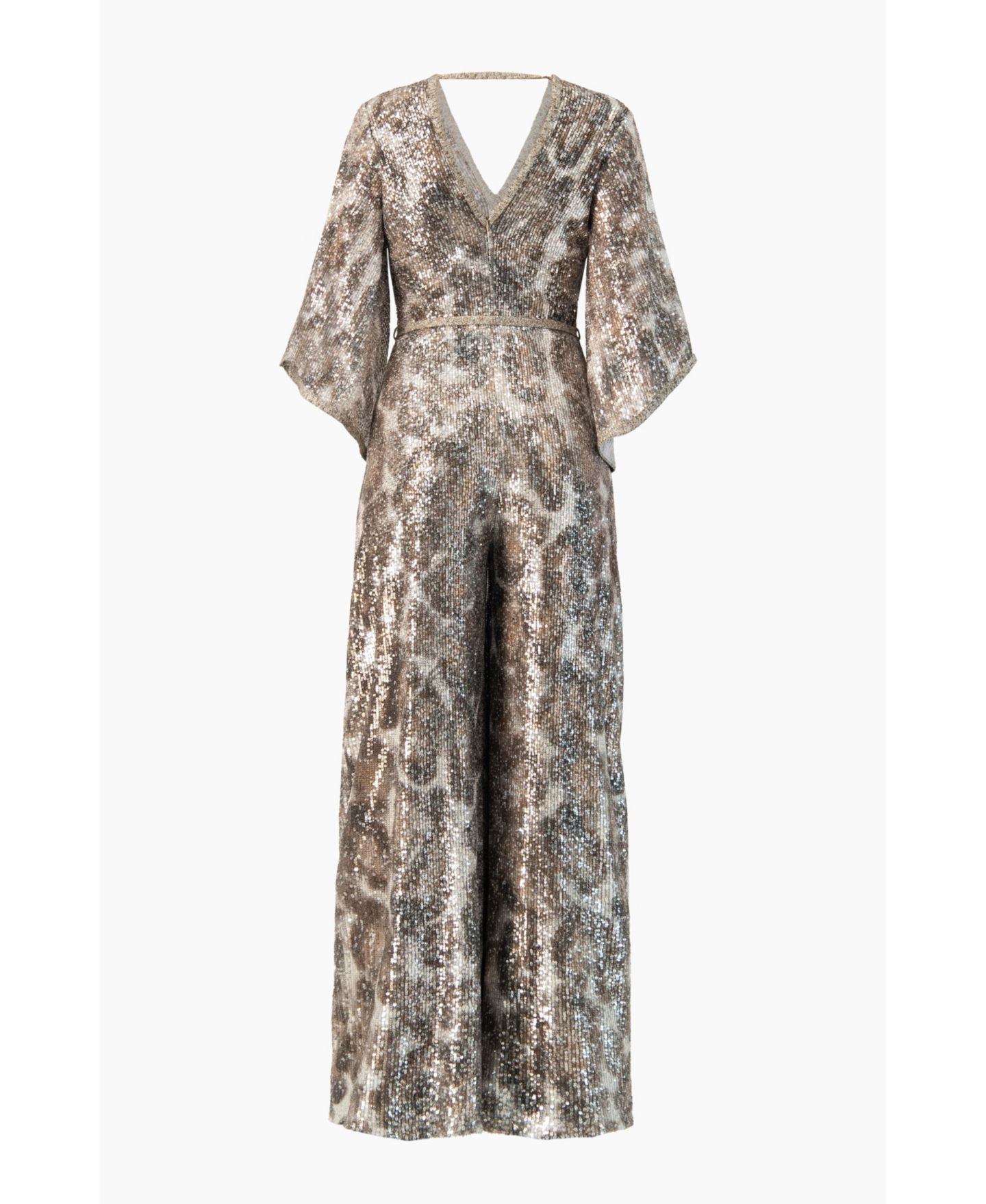 Женский комбинезон Ivonne Sequin Wide Leg V-Neck Jumpsuit — фото 6