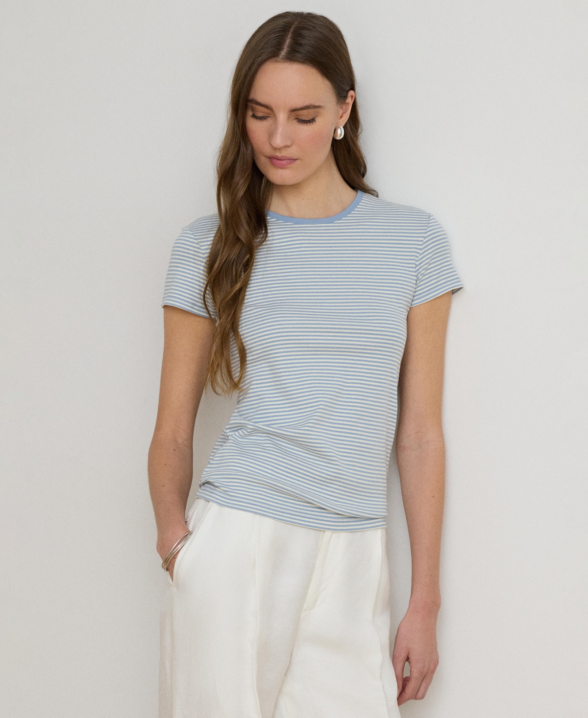 Lauren Ralph Women's Striped Short-Sleeve T-Shirt