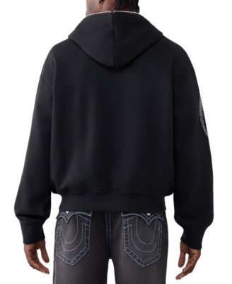 True Religion Men's Crystal Script Boxy Full-Zip Hoodie - Macy's