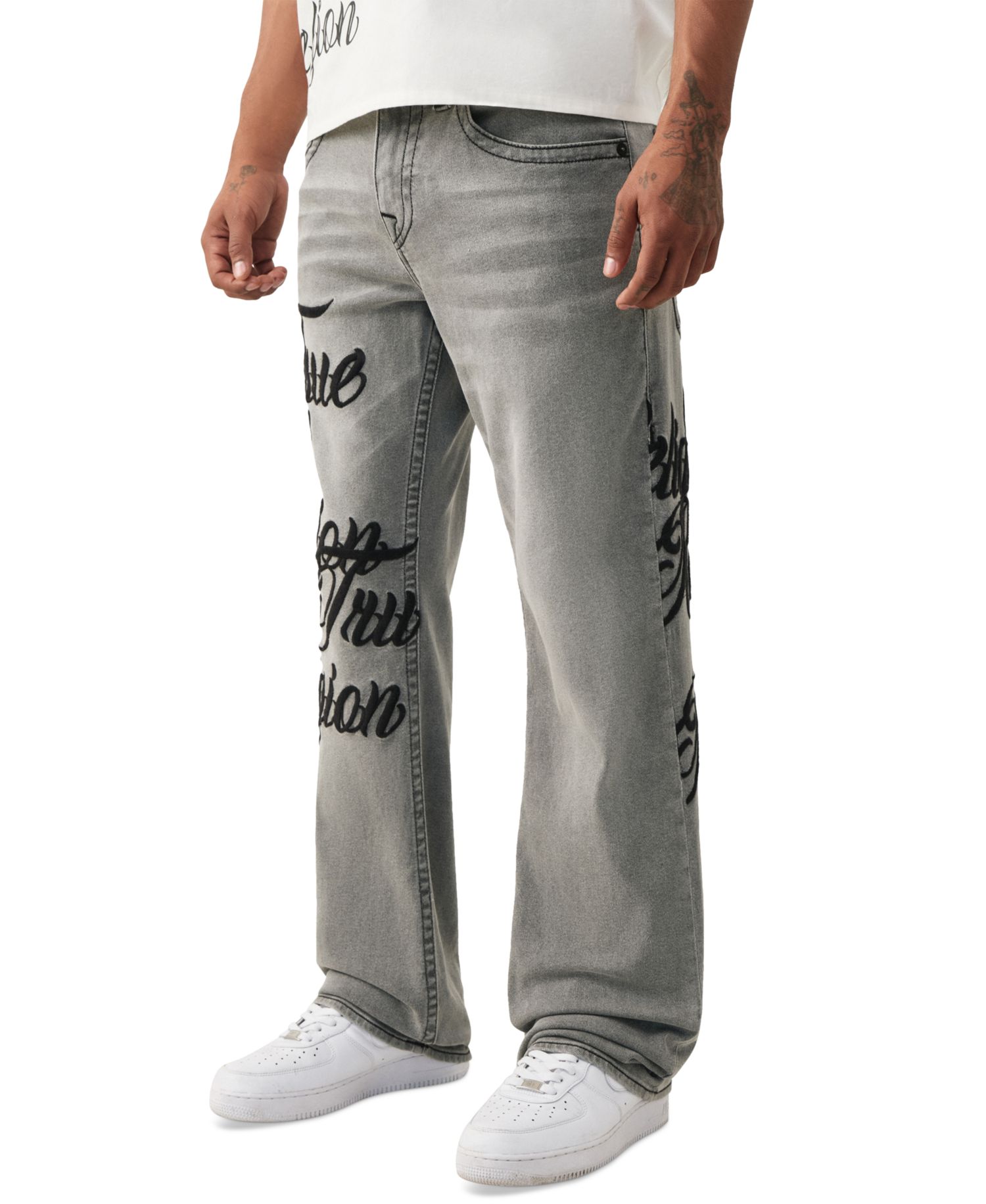 Men's Billy Bootcut Embroidered Leg Flap Jeans