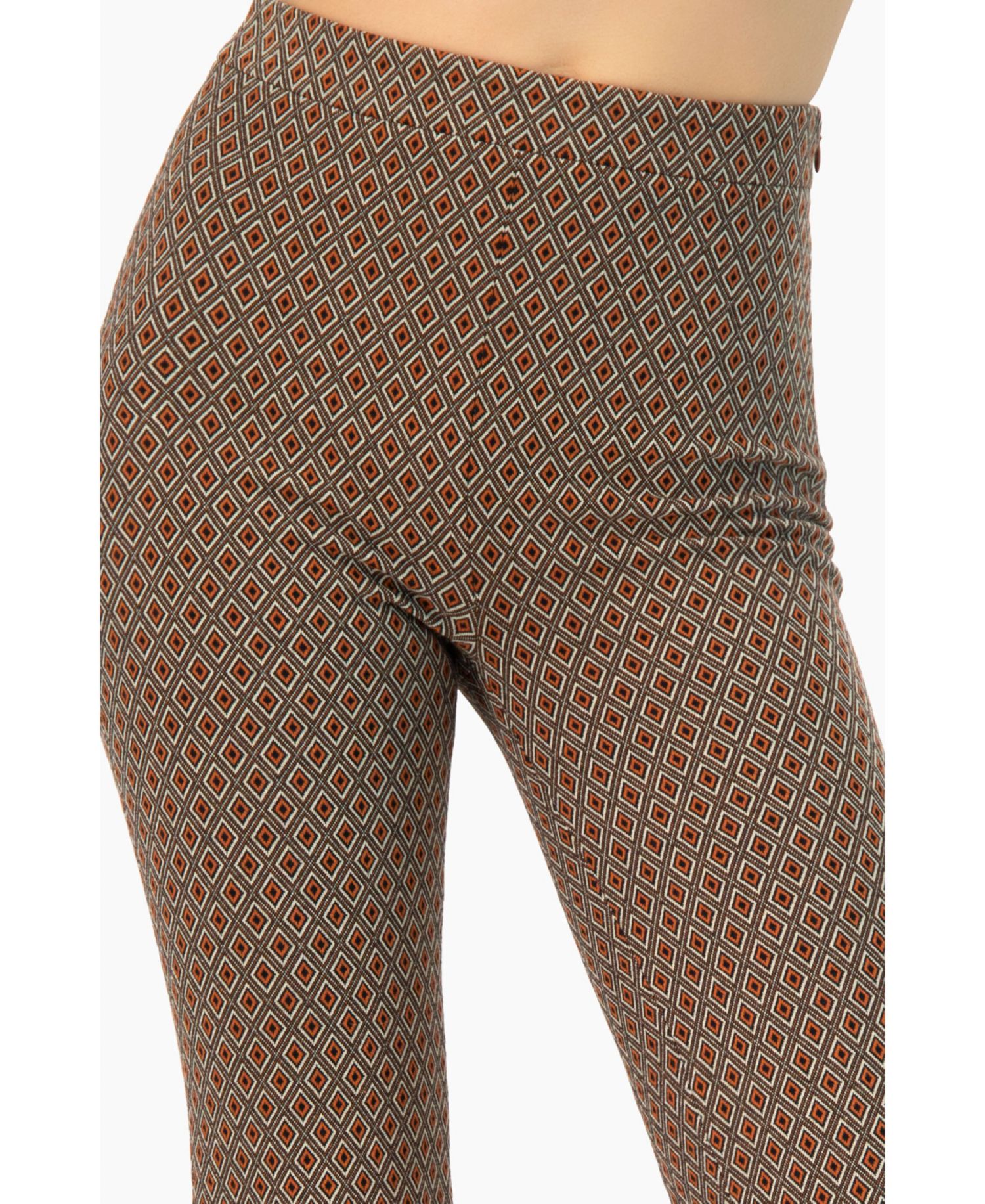 Women's Geometric Jacquard Flared Pants