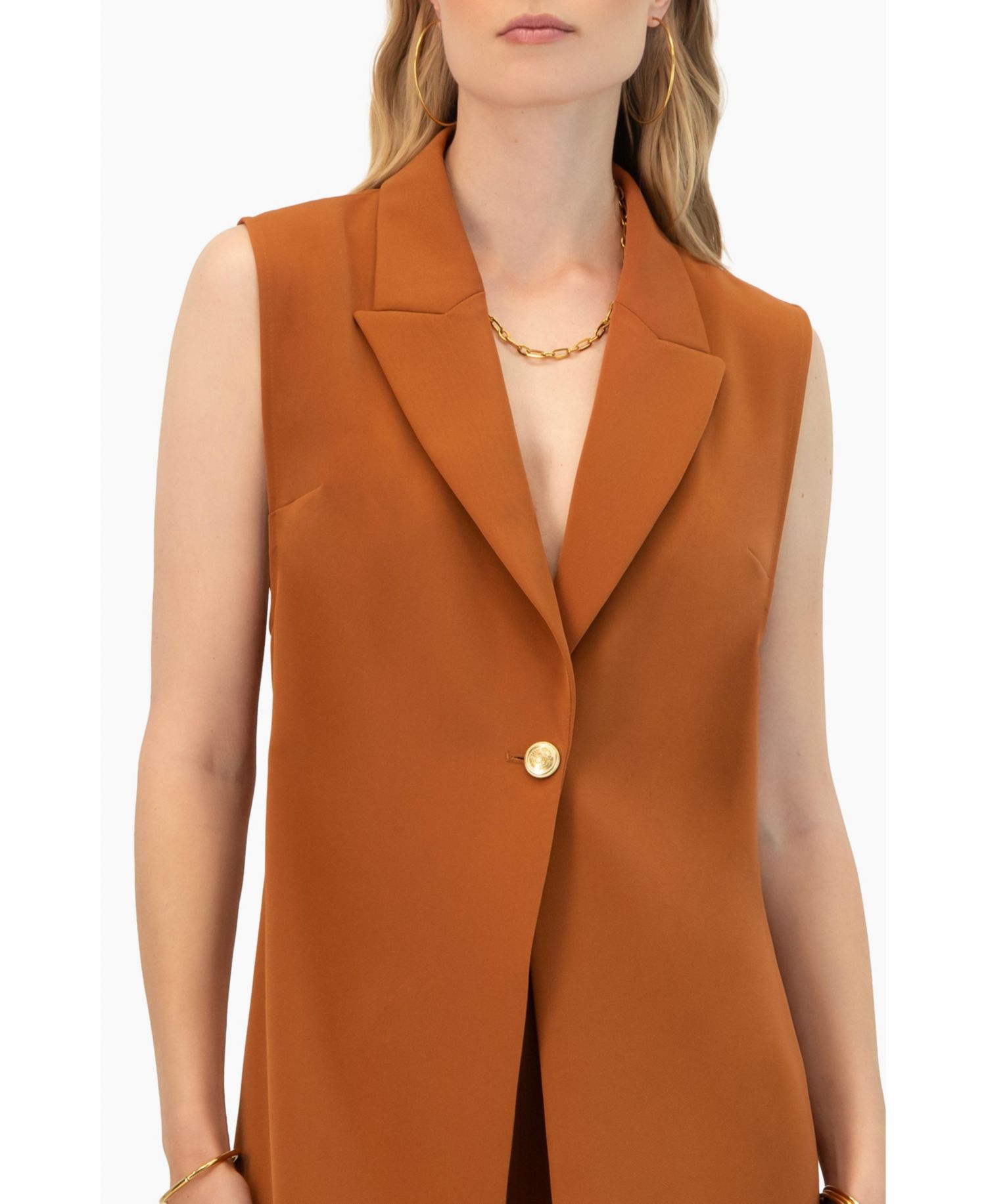 Women's Single-Button Tailored Vest