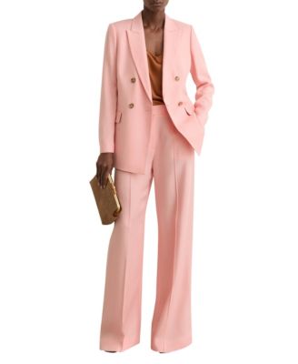 Women's Double-Breasted Peak-Lapel Suit Jacket