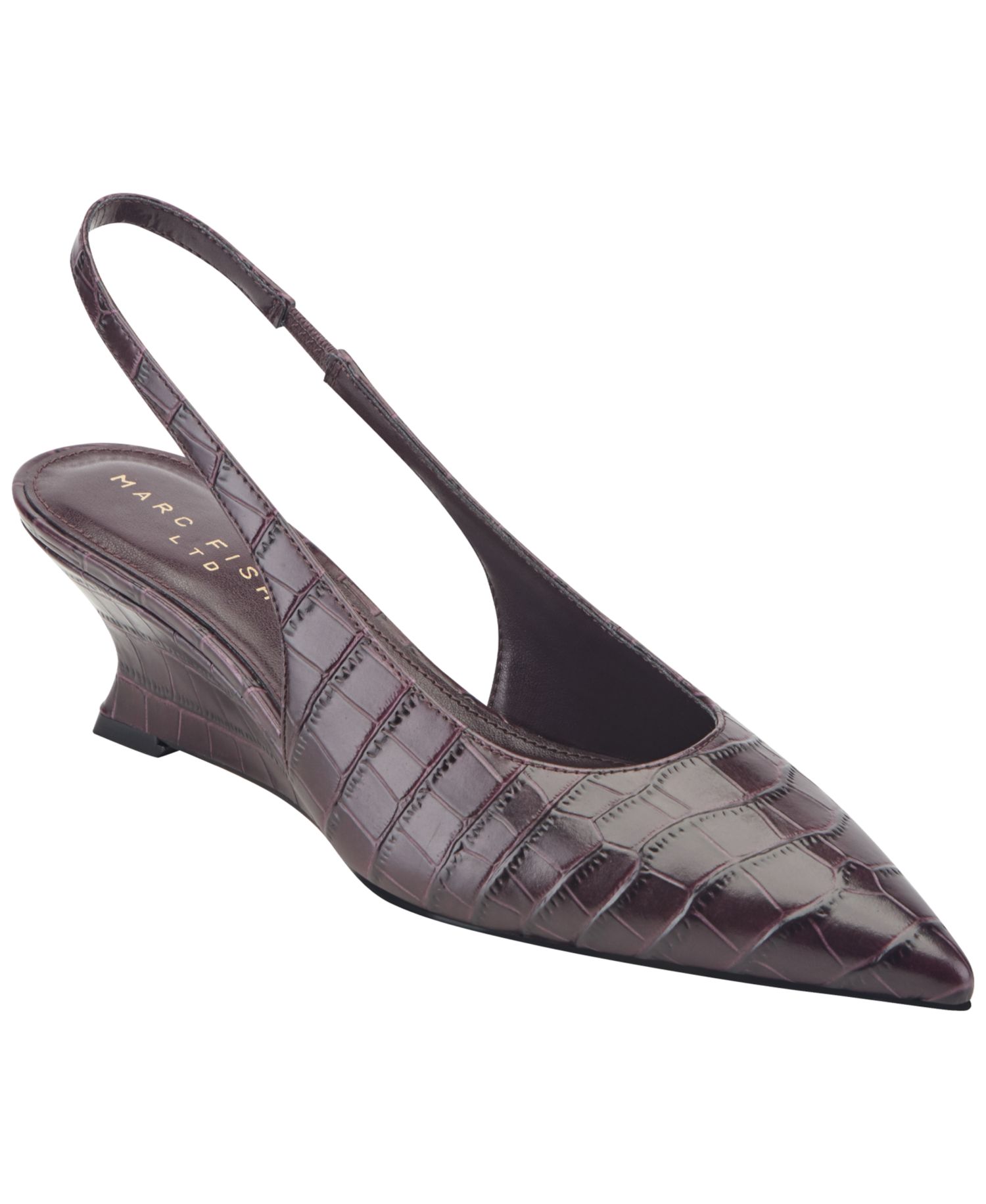 Women's Taten Leather Slingback Wedge Pumps