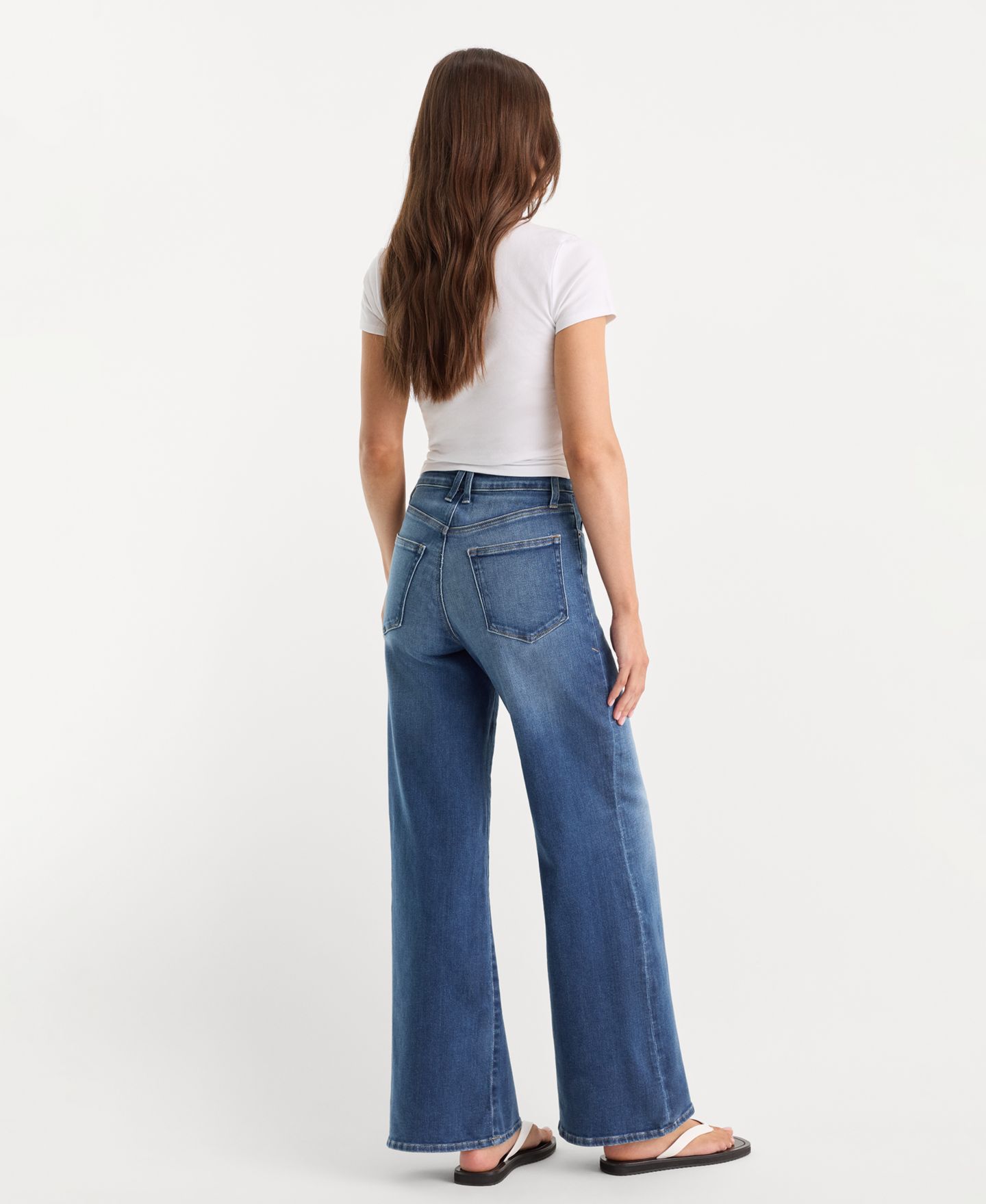 Женские джинсы Good American Soft Tech Good Waist Palazzo Ankle, цвет: Индиго, вариант 1 — фото 6