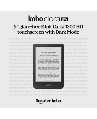 Kobo Clara BW | eReader | 6 inch Glare-Free Touchscreen with