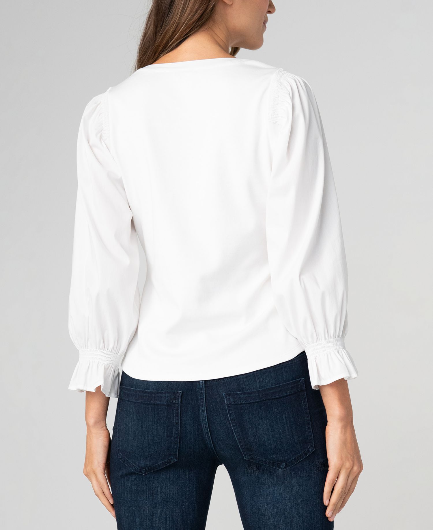 Petite Modified V-Neck Blouse