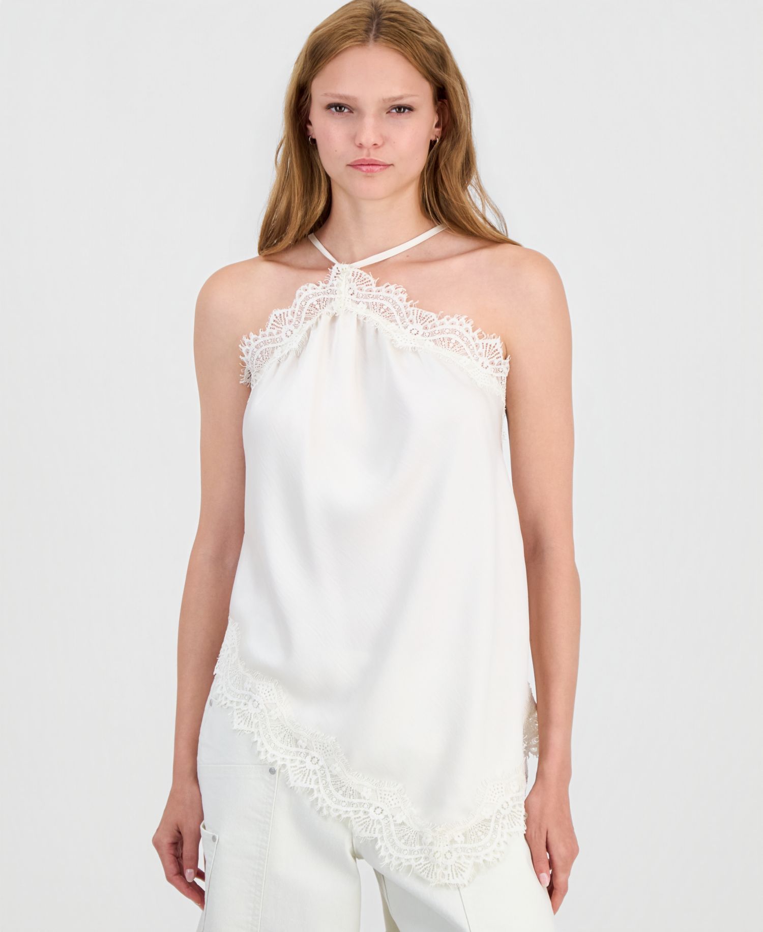 Women's Asymmetrical Satin Top