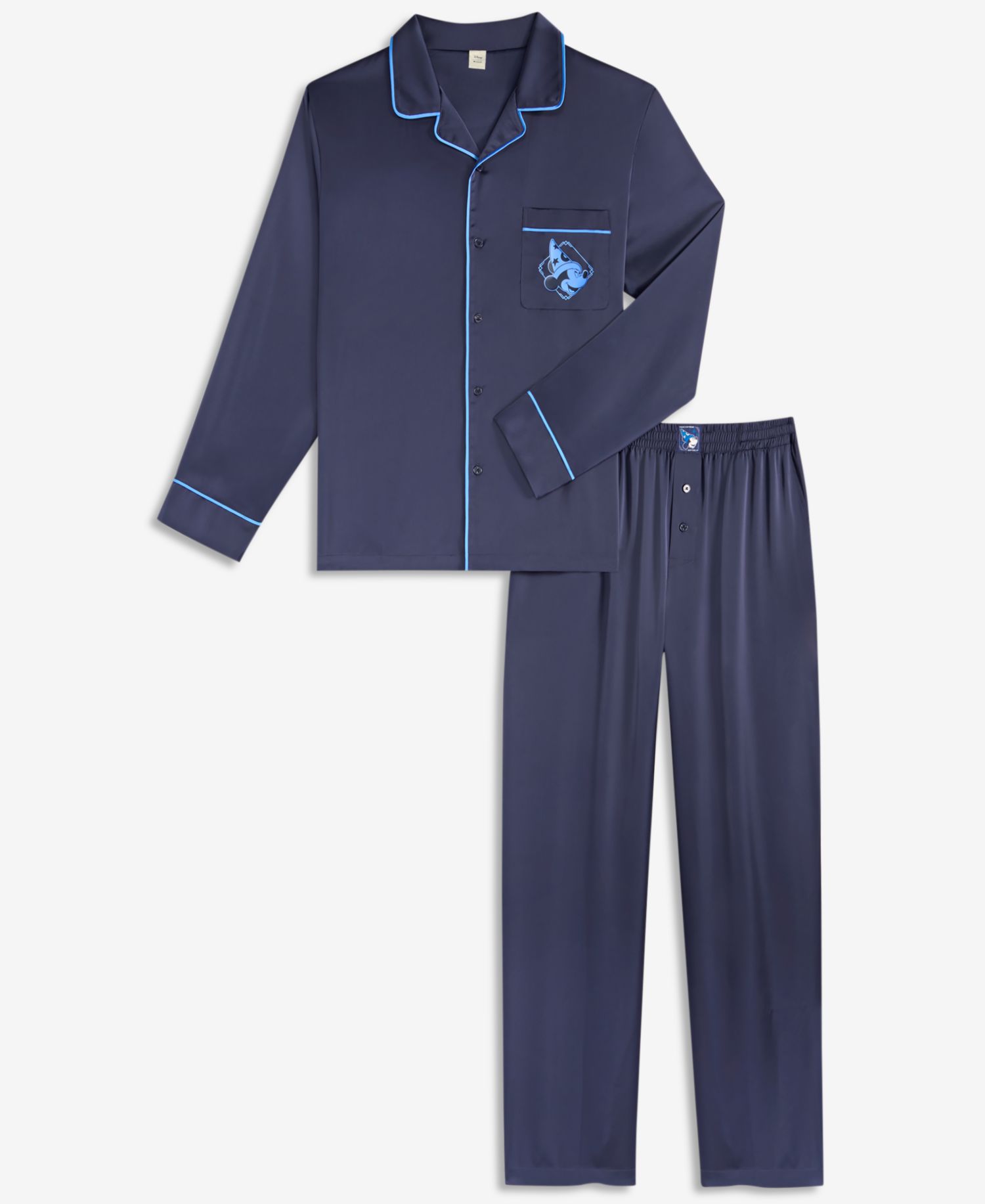Men's Sorcerer's Apprentice Mickey Satin Pajama Set
