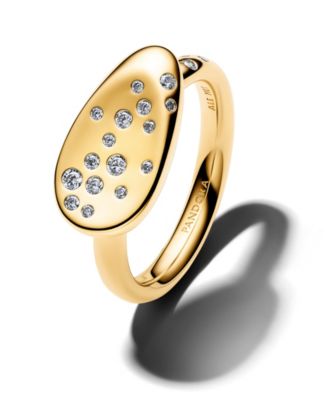 Small Stone-Set Oval Signet Ring