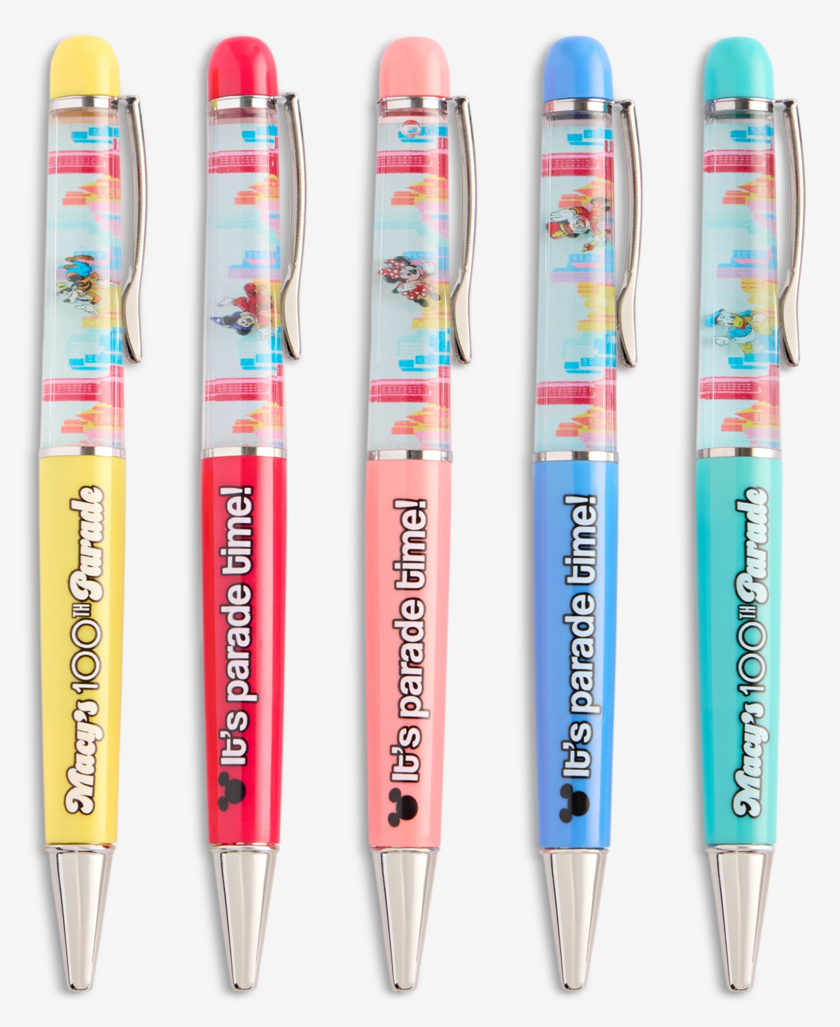 Disney | Macy's 100th Thanksgiving Day Parade Mickey & Friends Floating Balloon Pens, Set of 5, Macy's Exclusive