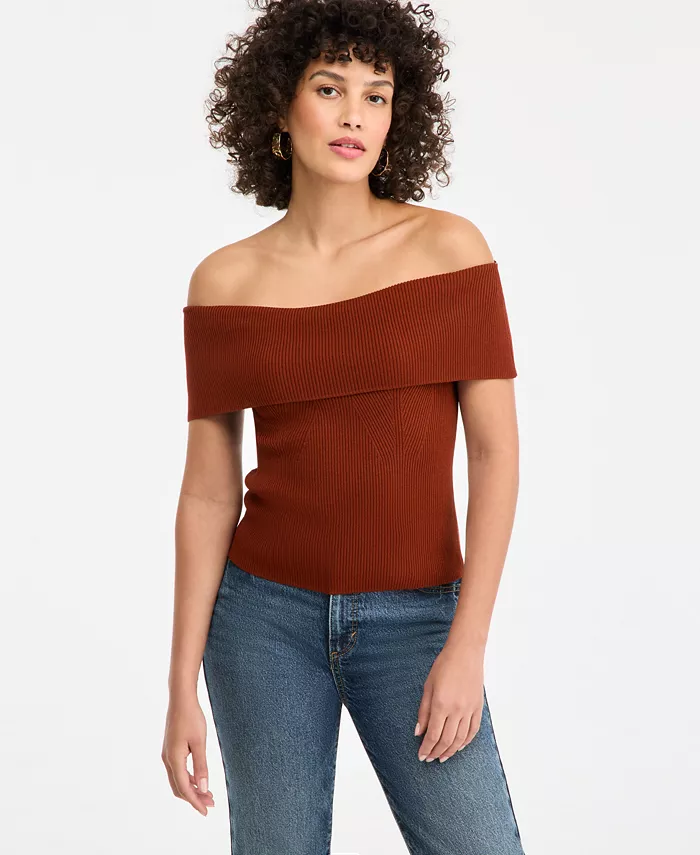 Women's Off-The-Shoulder Sweater - thumbnail 7