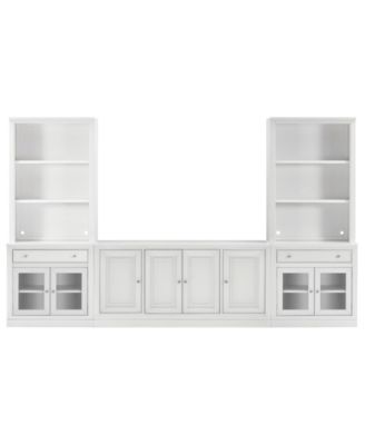 Amren 85" 4-Door Console and 2-Door Base with Drawer and Open Hutch