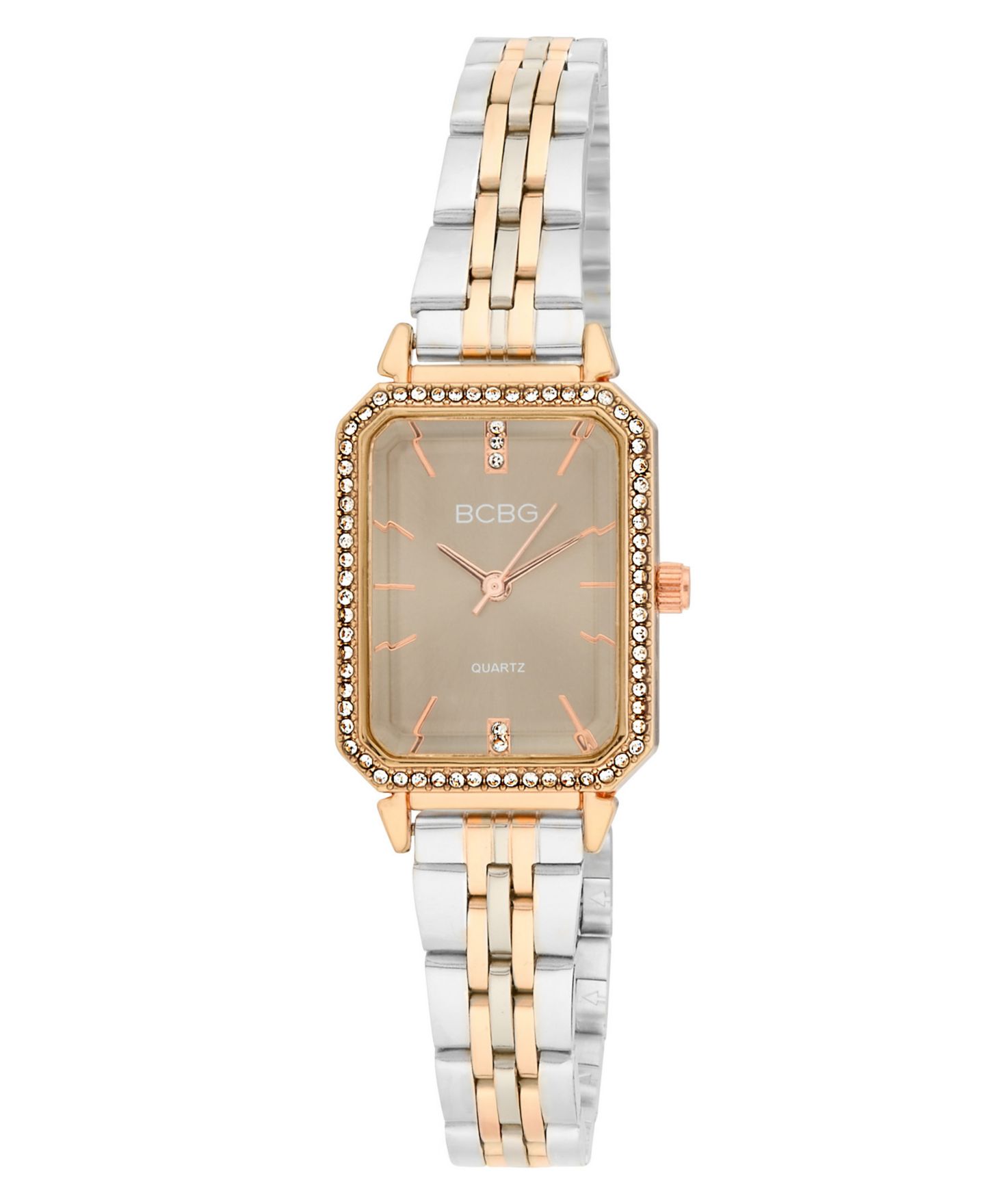 Женские часы BCBG Quartz Rectangle Two-Tone Stainless Steel 23mm — фото 1