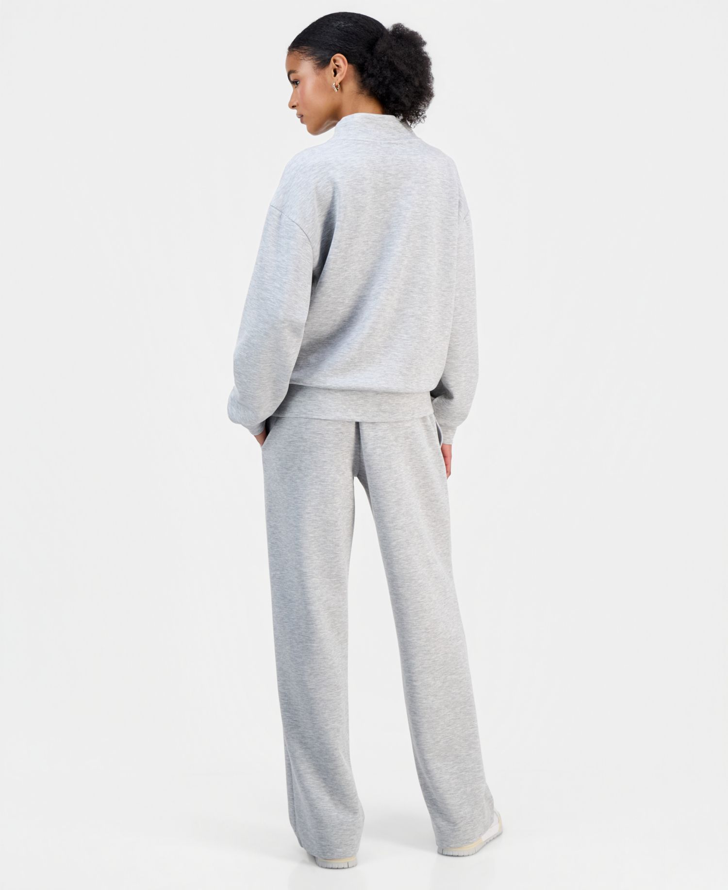 Juniors' High Rise Pull On Scuba Sweatpants