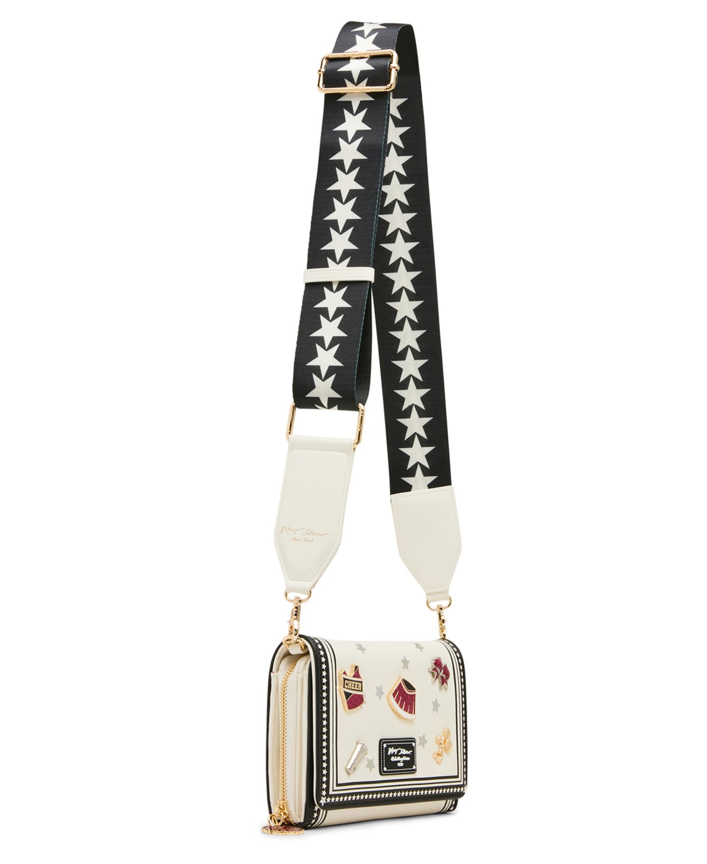 Женская сумка Betsey Johnson Shake Your Pom Pom Magnetic Mini Crossbody, цвет: Белый разноцветный — фото 3