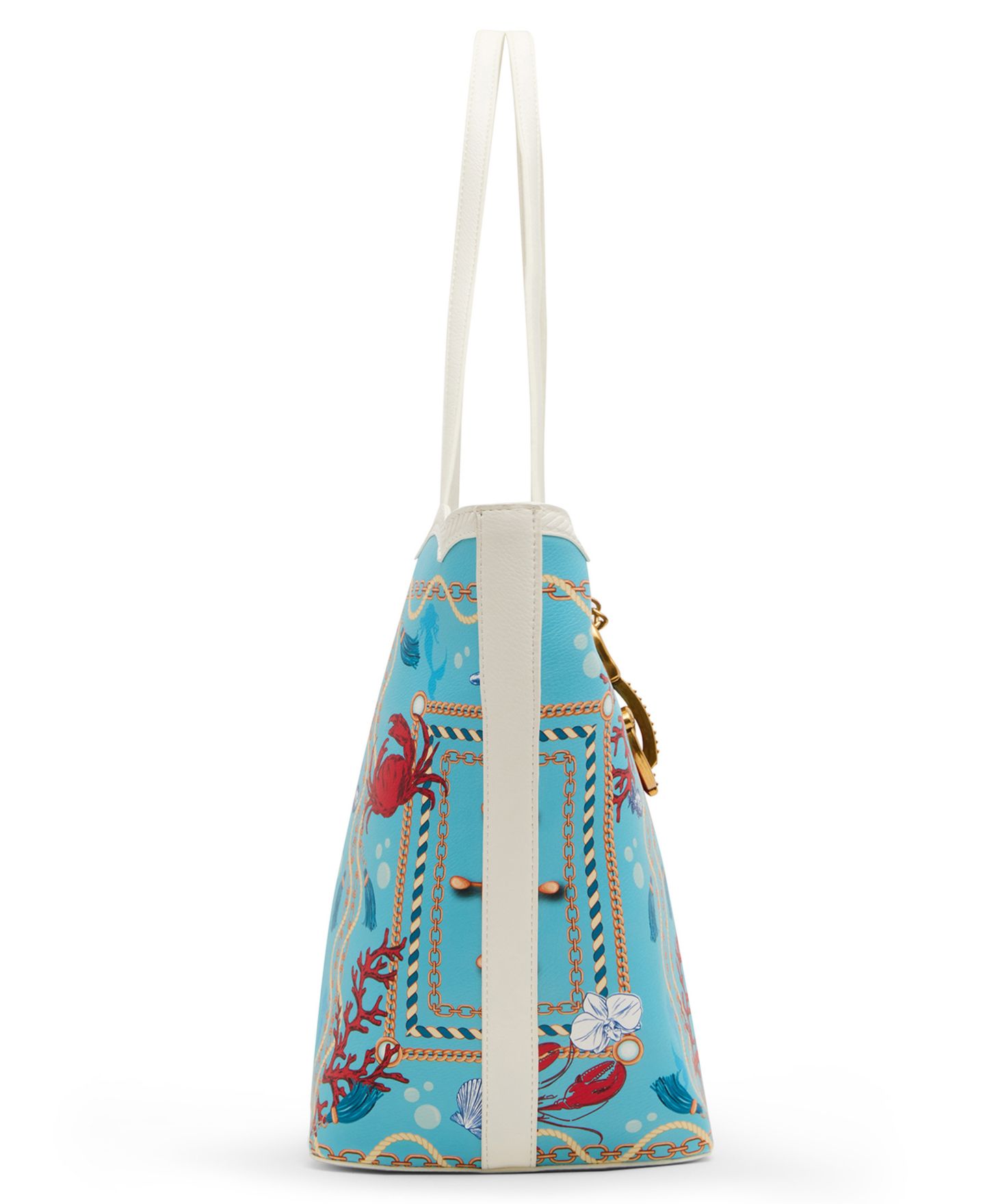 Женская сумка Betsey Johnson Nauti and Nice Medium Magnetic Snap Tote Handbag, цвет: Синий разноцветный — фото 5