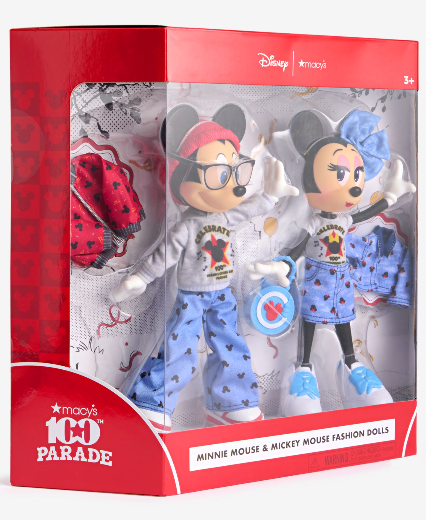 Детские куклы Disney | Macy's Minnie & Mickey Dress Up Fashion Dolls, 2-Piece Set, Ages 3+ — фото 4