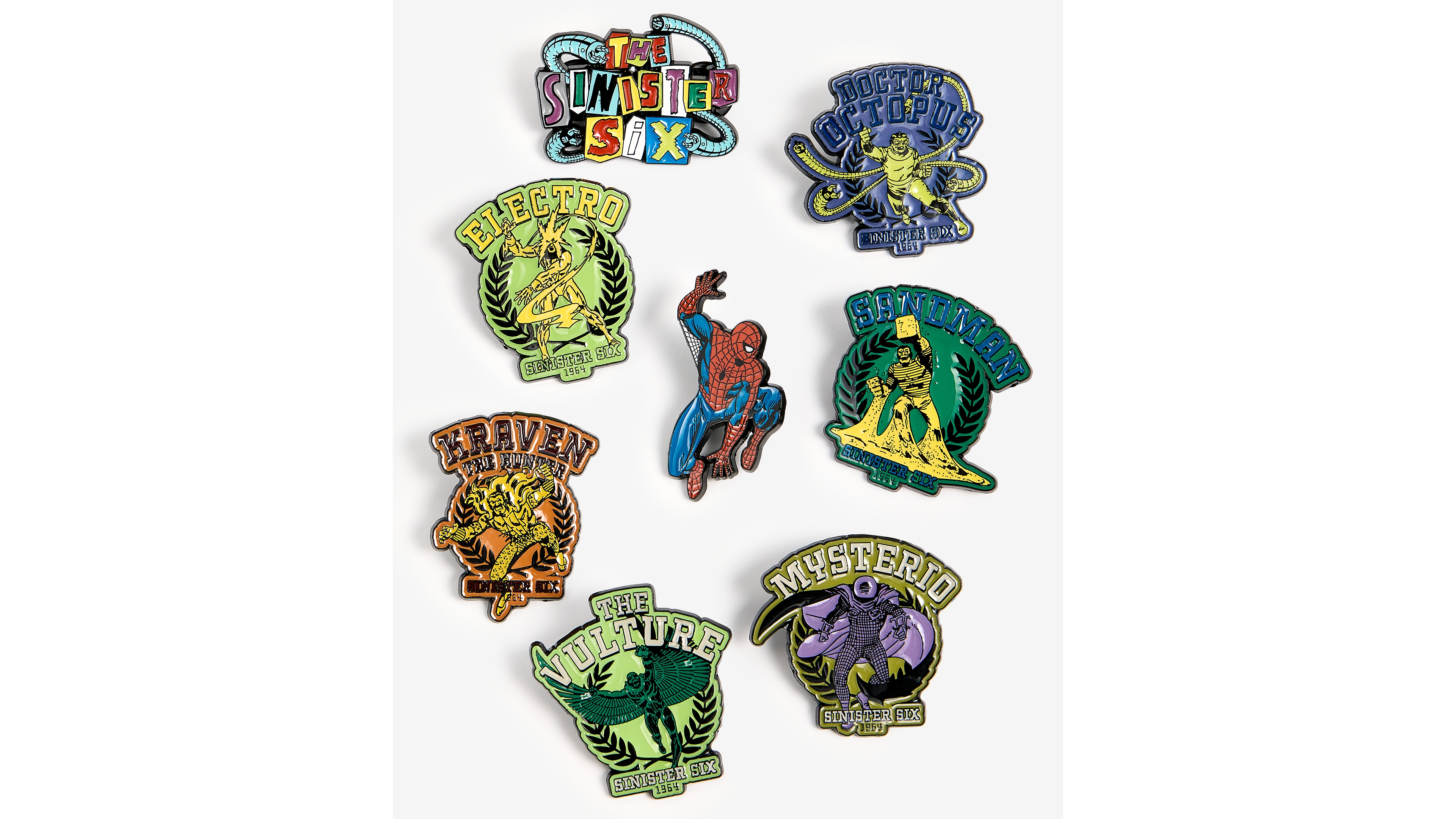 Marvel | Macy's Spider-Man Sinister Six 8-Pc. Enamel Pin Set, Macy's Exclusive