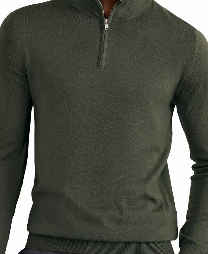 Men's Blackhall Half Zip Funnel Merino Wool Jumper Sweater - thumbnail 2