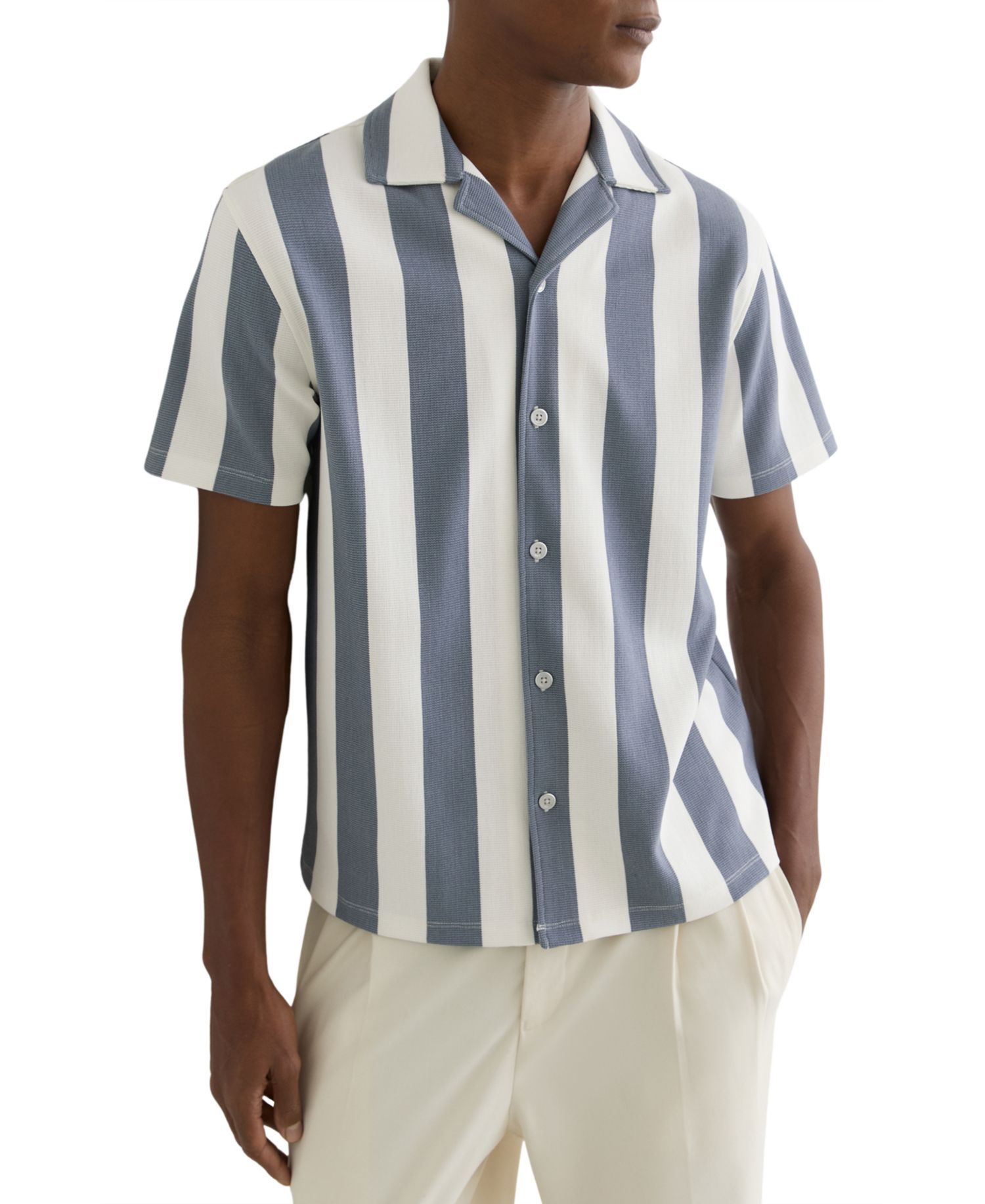Men's Dexter Block Stripe Cuban Shirt