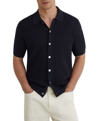 Men's Phoenix Button Through Textured Shirt