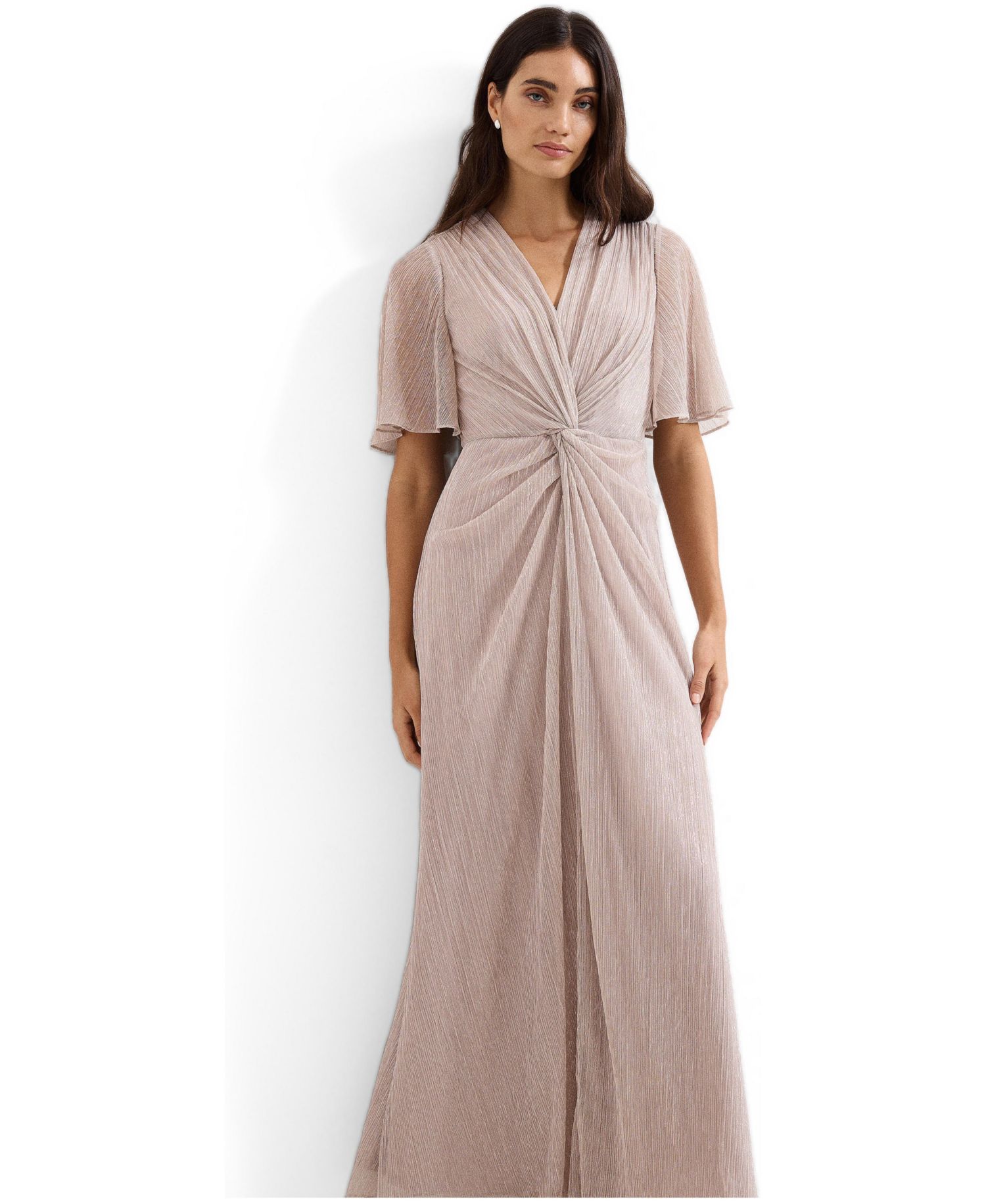 Women's Dorinda Metallic Twist Front Maxi Dress