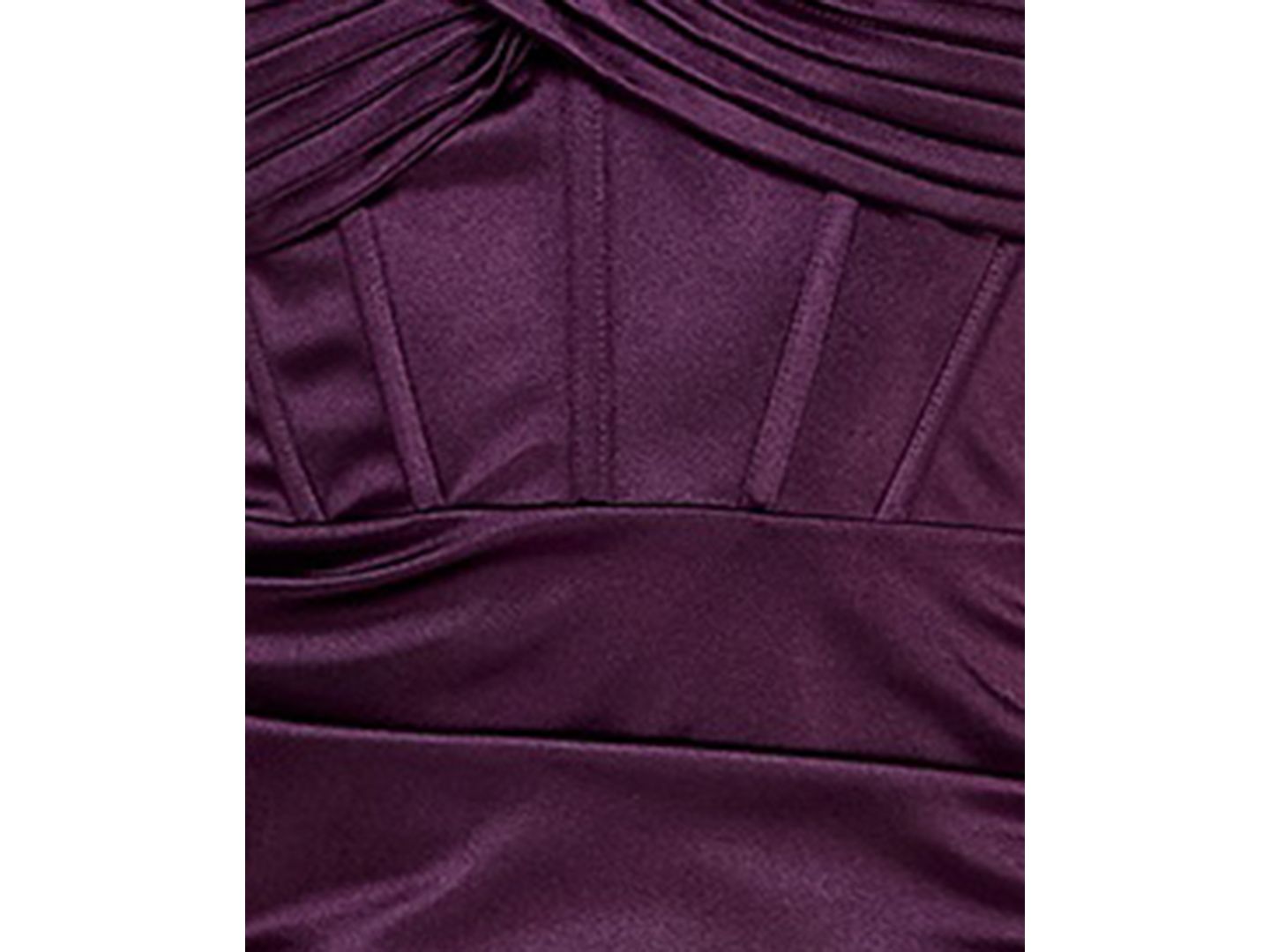 Женские платья Emerald Sundae Juniors' Sweetheart Neck Twist-Front Gown, цвет: Баклажановый — фото 5