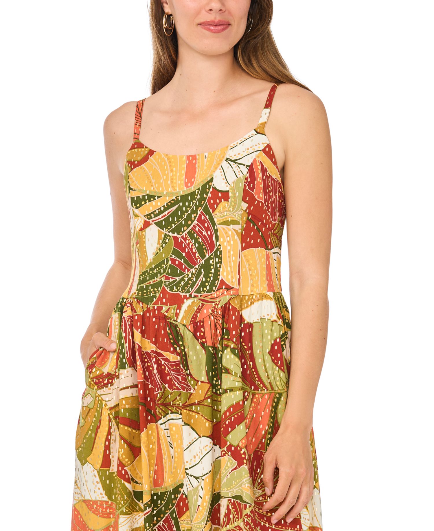 Women’s Floral Challis Smocked Maxi Dress