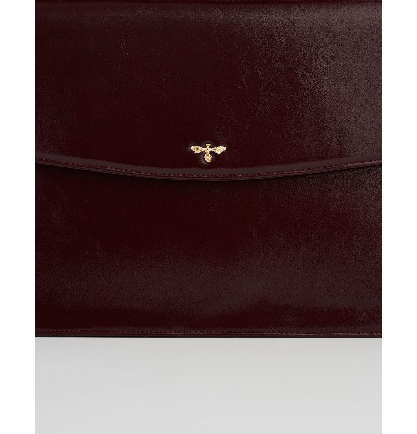 Женская сумка Fable England Ruby Cherry Structured Medium Tote, цвет: Вишнёвый — фото 7