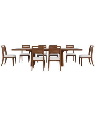 Amelie Rectangular 9-Piece Wood Dining Set (Table and 8 Wood Chairs)