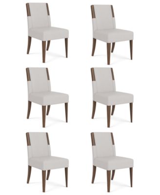 Amelie 6-Piece Wood Upholstered Dining Chair Set