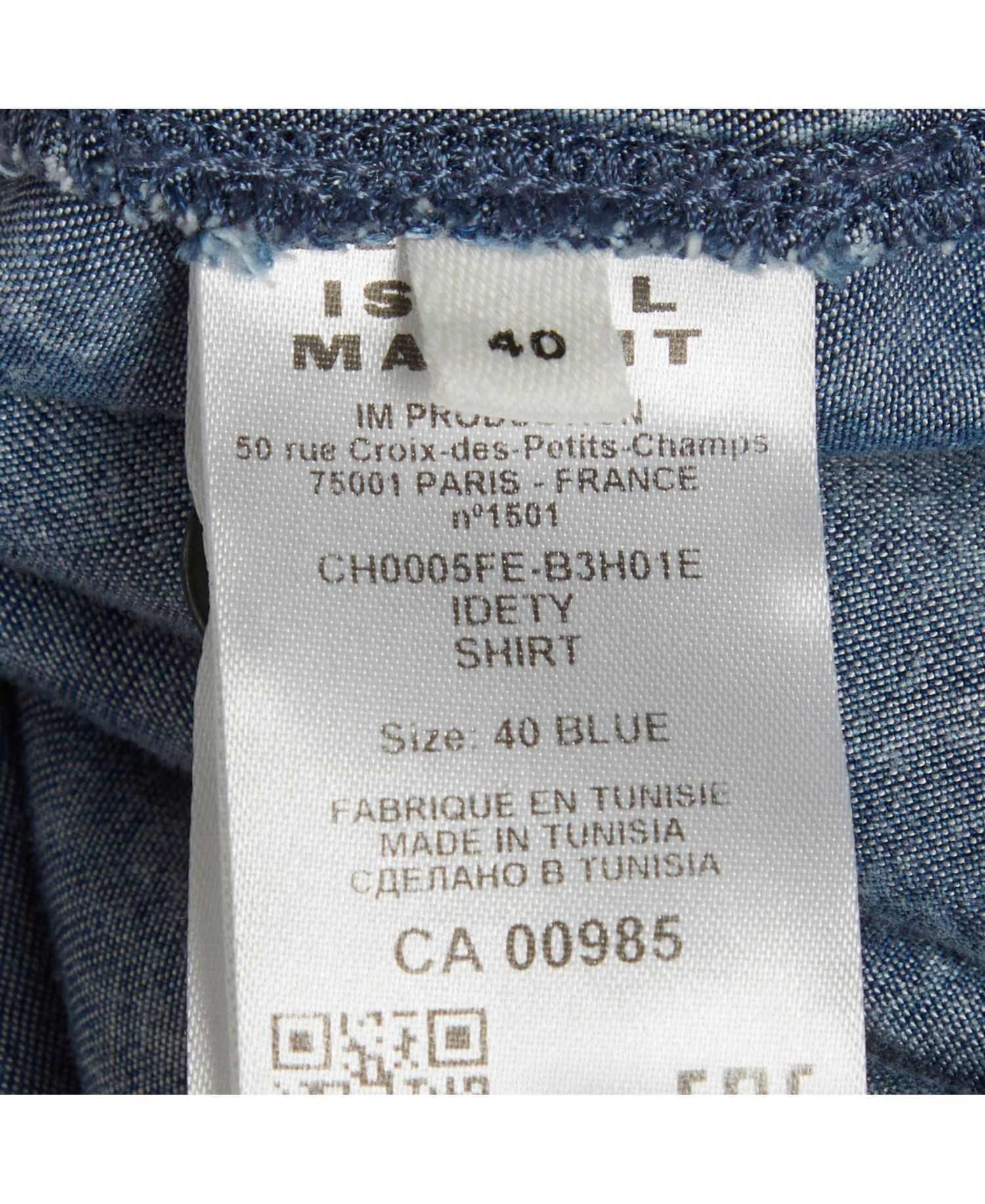 Women's Chambray Ruffle Top