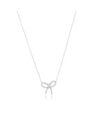 Loopy Bow Necklace Sterling Silver