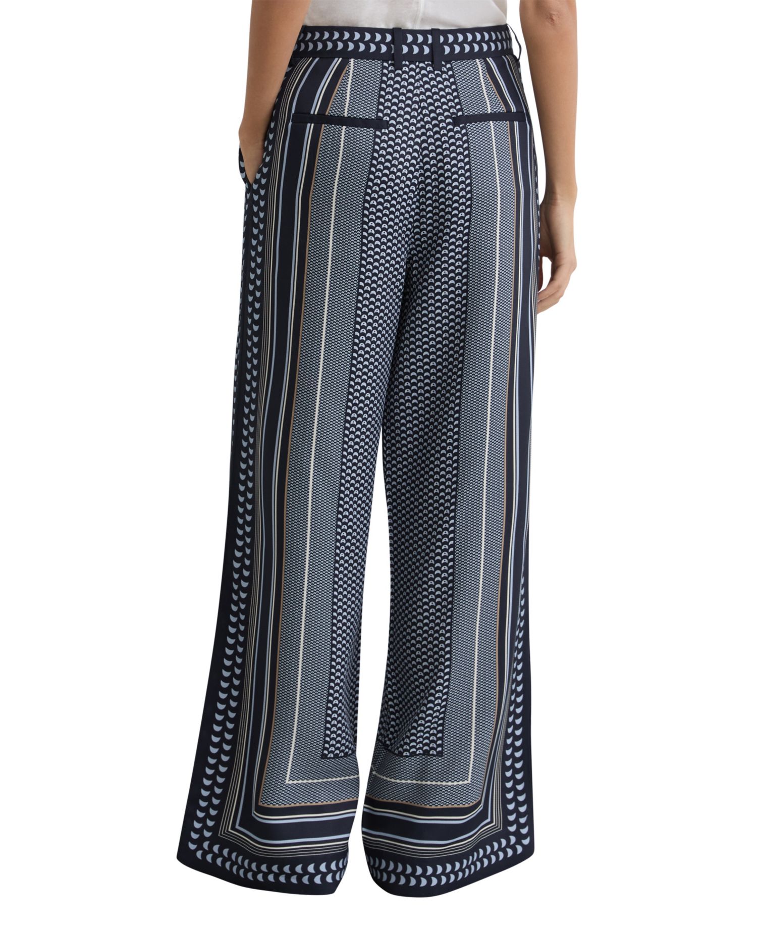 Women's Anna Wide-Leg Printed Trouser Pants