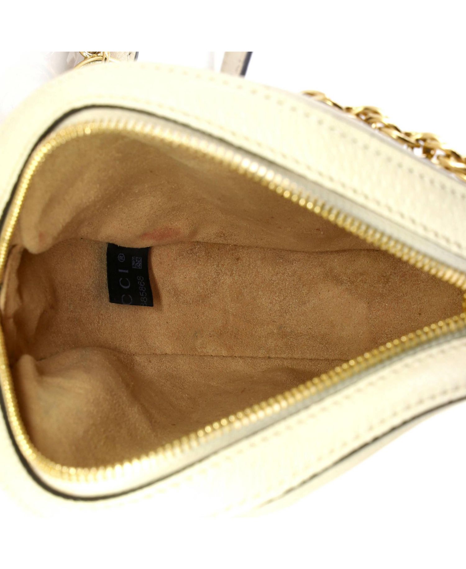 Mini Ophidia Round Shoulder Bag Leather