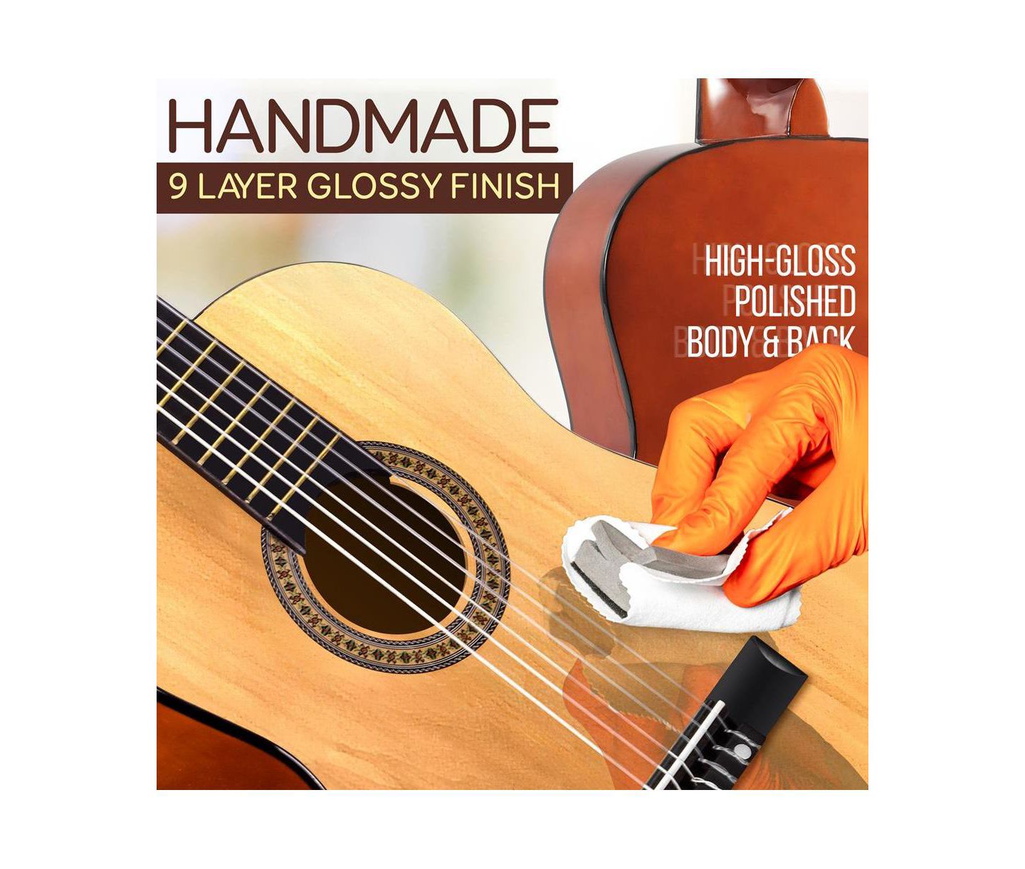 Детские игрушки Pyle 30" Junior Classic Style Guitar Kit with Digital Tuner, Ages 4+ — фото 2