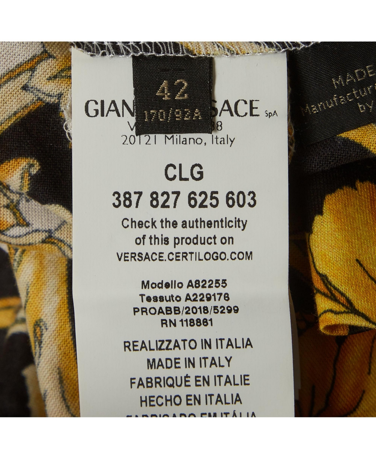 Pre-Owned Versace Women's Baroque Print Jersey Crew Neck T-Shirt