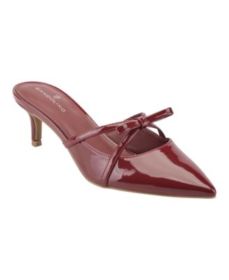 Women's Mokita Crisscross Bow Kitten Heel Pumps